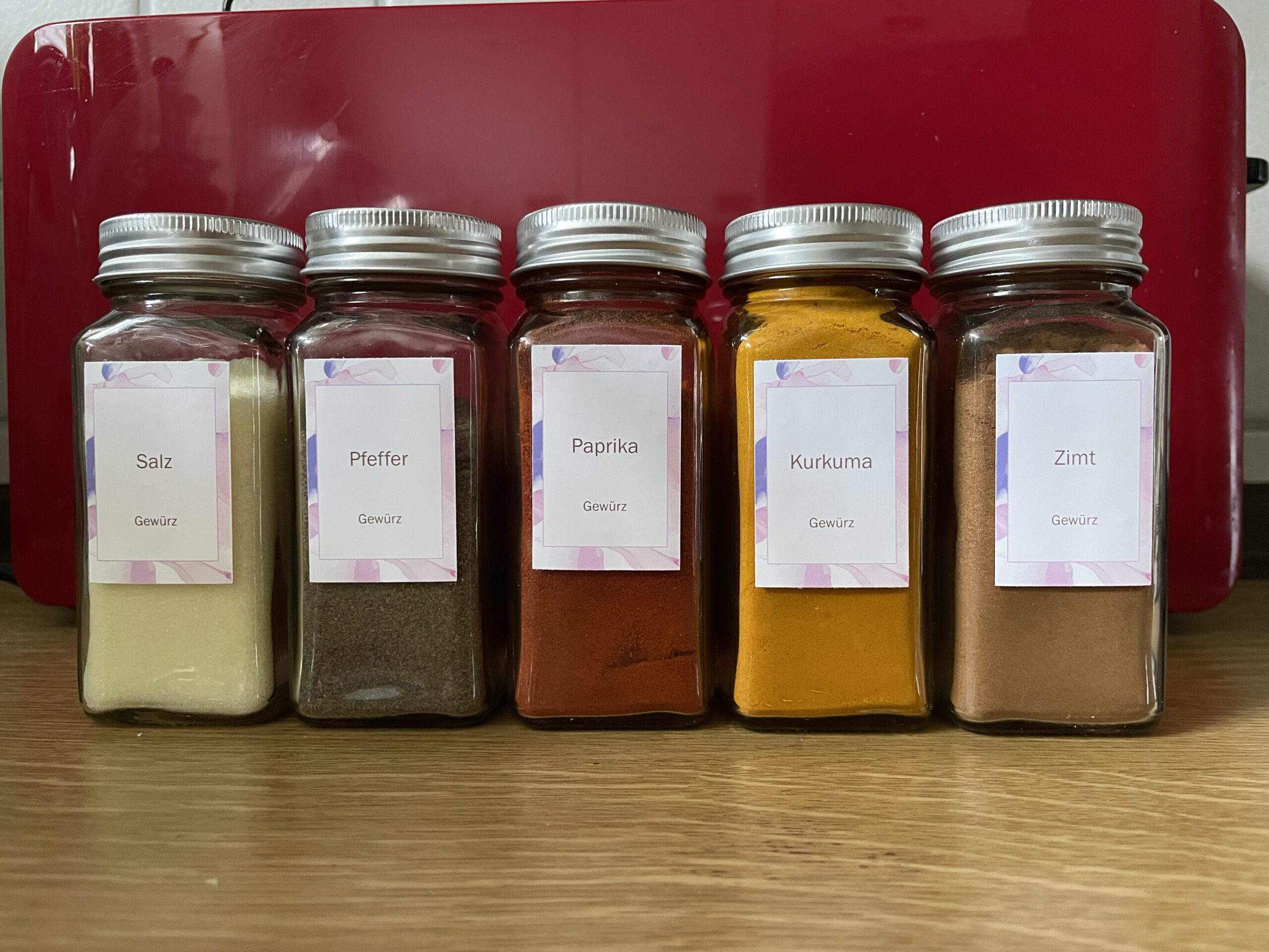 Etiketten für Gewürze